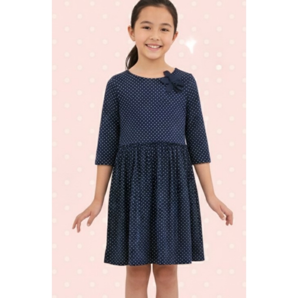 Oshkosh Navy Polka Dot Bubble Hem dress Size 10